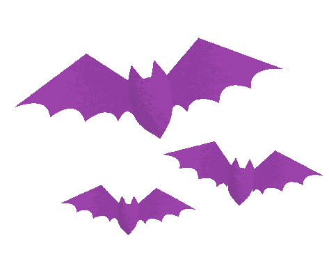 halloween purple bats doodle