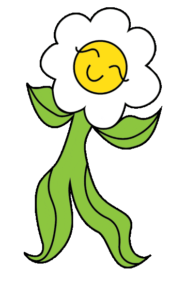 happy flower dancing doodle