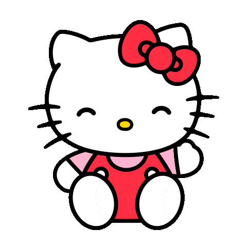 Hello Kitty Waving Doodle - Custom Doodle for Google