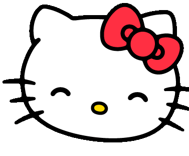 hello kitty with fork doodle