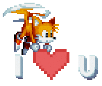 i love you miles tails prower pixel doodle