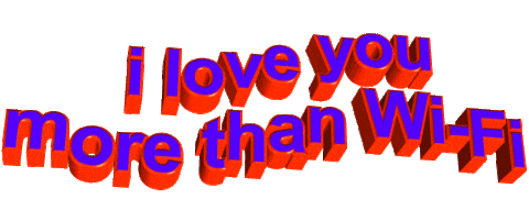 i love you purple red 3d text doodle