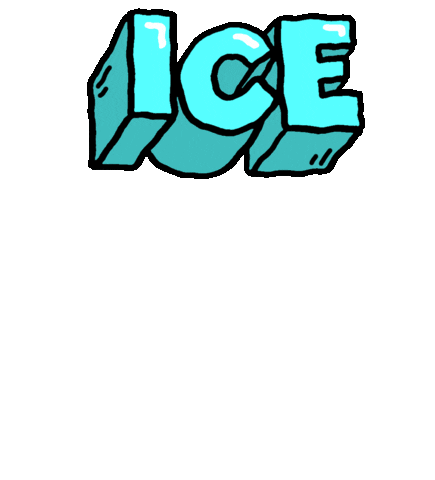 ice ice baby light blue 3d text doodle