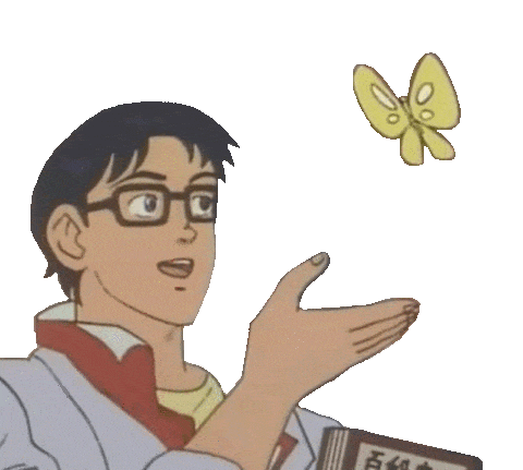 is this butterfly meme doodle