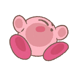 kirby hit the screen doodle