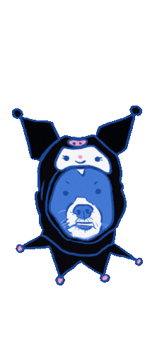 dog in kuromi hat doodle