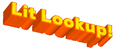 lit lookup orange 3d text doodle