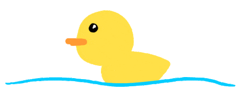 little duck swims doodle