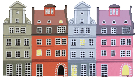 london houses doodle