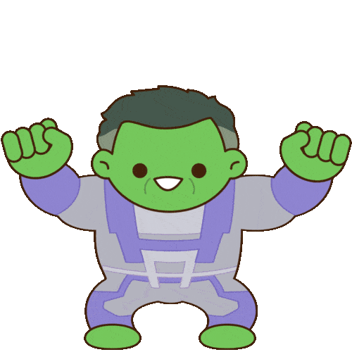 Marvel Chibi Professor Hulk Jumping Doodle - Custom Doodle for Google