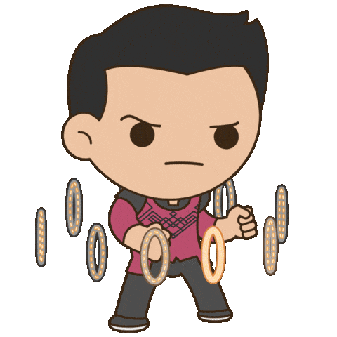 marvel chibi shang chi with 10 rings doodle