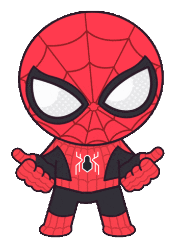 marvel chibi spider man thumbs up doodle