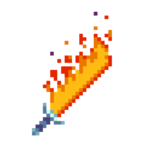 minecraft flame sword doodle