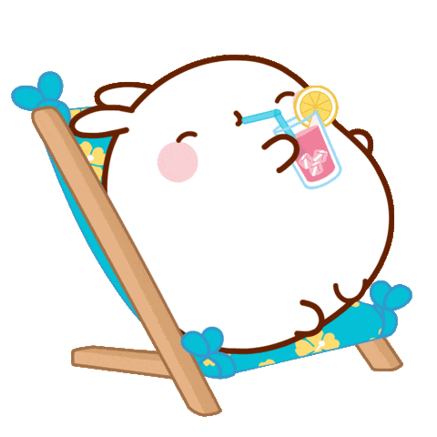molang drinking a cocktail doodle