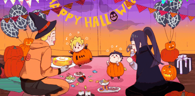 naruto family happy halloween doodle