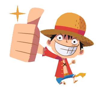 one piece monkey d luffy thumbs up doodle