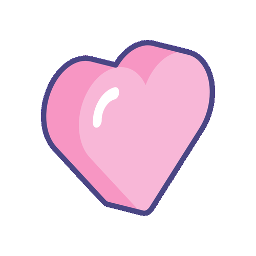 pink beating heart doodle