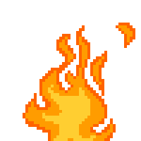pixel flames doodle