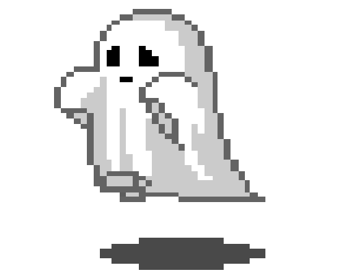 pixel ghost doodle