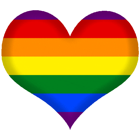pride flag heart doodle
