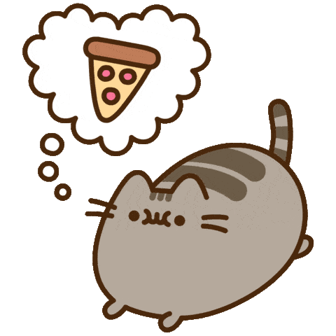 pusheen dreams of pizza doodle