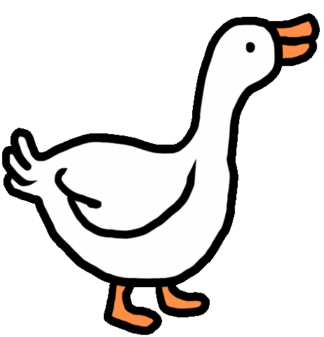 cute white goose doodle