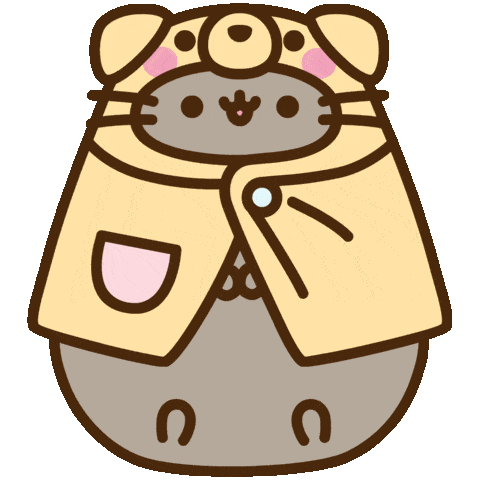 pusheen in a puppy costume doodle