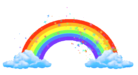 rainbow clouds doodle
