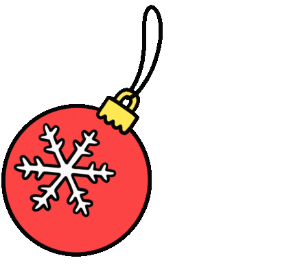 red christmas globes doodle