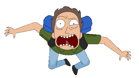 rick and morty jerry smith falls doodle