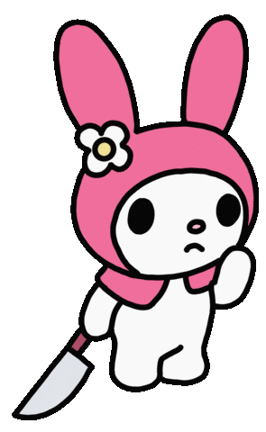 sanrio my melody with knife doodle