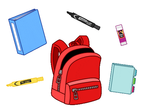 school supplies doodle