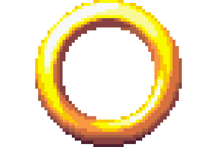 sonic gold ring pixel doodle