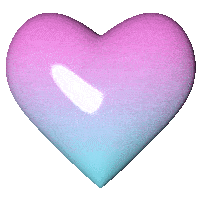spinning pink blue heart emoji doodle