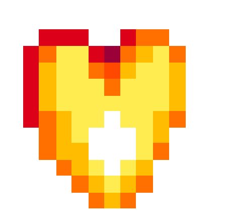spinning pixel heart doodle