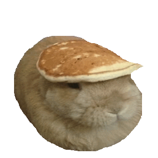 pancake bunny loaf cute meme doodle