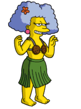 simpsons selma hula dancer doodle