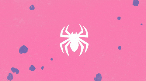 spider gwen logo pink doodle