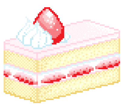strawberry cake pixel doodle 1