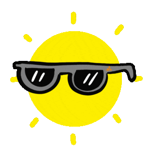 sun with glasses doodle