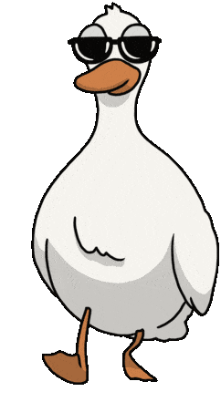 swag goose with sunglasses doodle