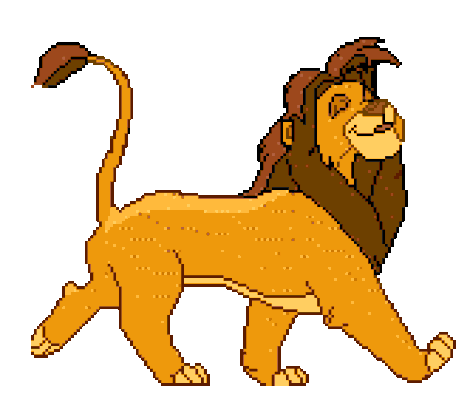 the lion king simba pixel doodle
