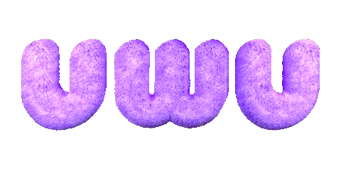 uwu fluffy purple text doodle