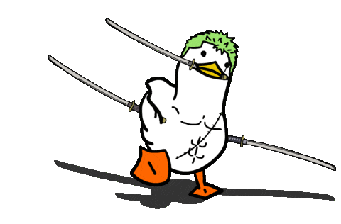 walking duck roronoa zoro meme doodle