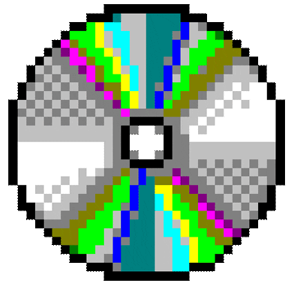 windows 95 spin disc icon doodle