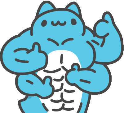 bugcat capoo buff muscle thumbs up doodle