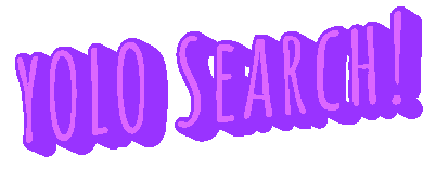 yolo search purple 3d text doodle