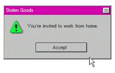 you are invited to work from home popup doodle