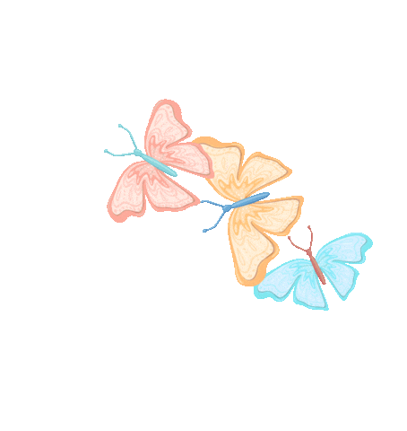 pastel butterflies aesthetic spring doodle